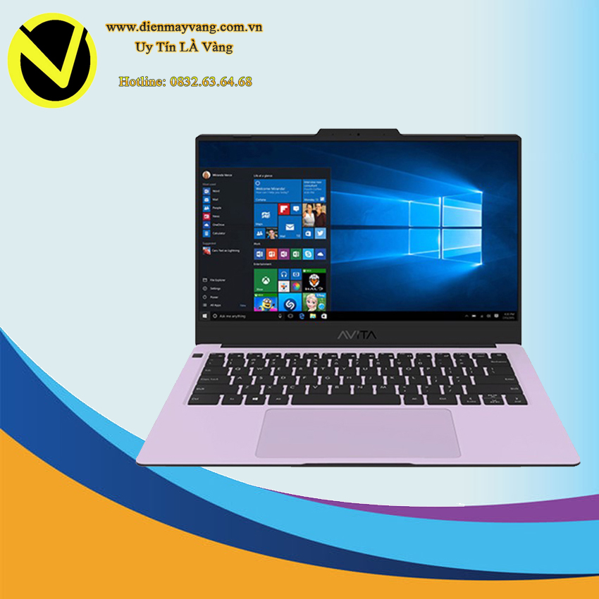 Máy tính xách tay AVITA NS14A9 (R5-4500U, 8GB, 512GB SSD, 14" FHD, UMA, Win10, Balô, Soft Lavender, NS14A9VNV561-SLAB)