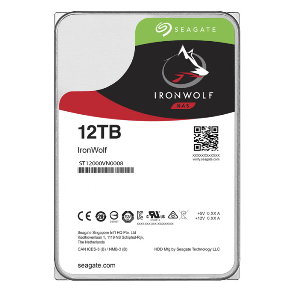 Ổ cứng Seagate Ironwolf 12TB NAS SATA 7200rpm 256MB cache (ST12000VN0008)