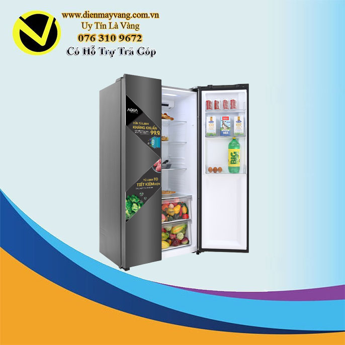 Tủ lạnh SBS Aqua Inverter 541 lít AQR-S541XA(SG)